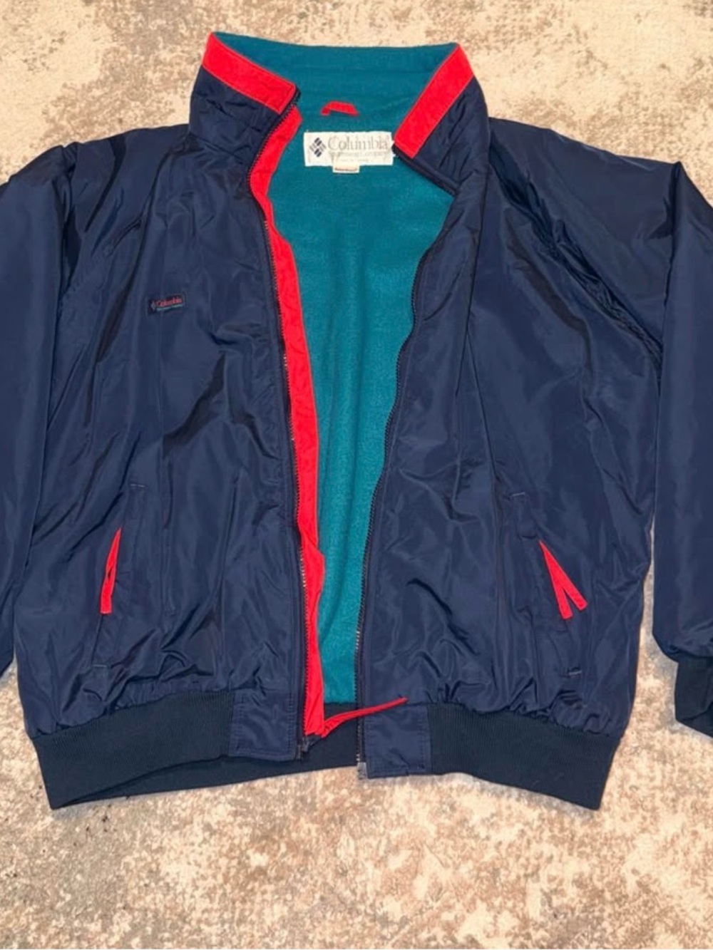Vintage Columbia Sportswear Men's XL Fleece Lined Jacket 90s Retro